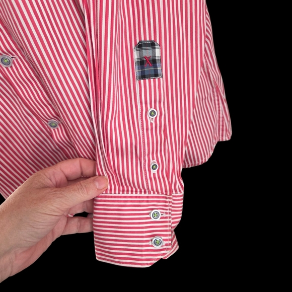Robert Graham X Red and White Dress Shirt Size Med - Picture 4 of 10
